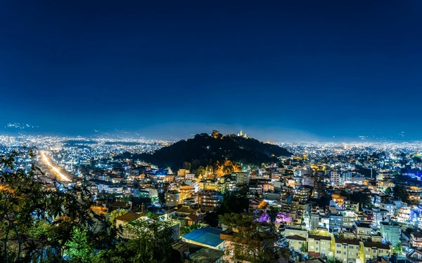 night view of kathmandu city