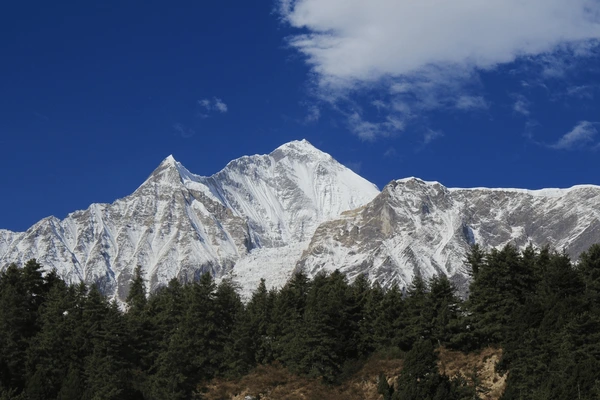 mount dhaulagiri under clear sky