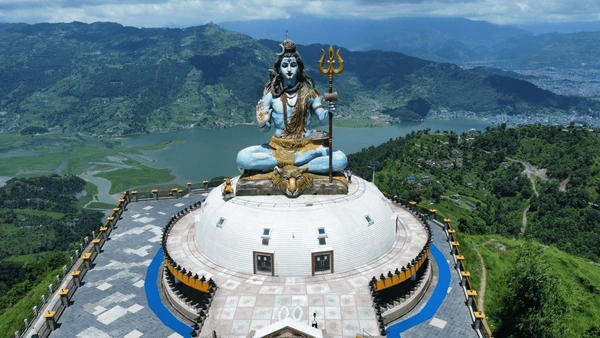 lord shiva statue in pokhara
